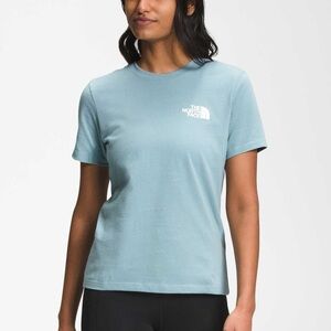 The North Face - Short Sleeve 100% Cotton Women's Blue T-Shirt in Size S